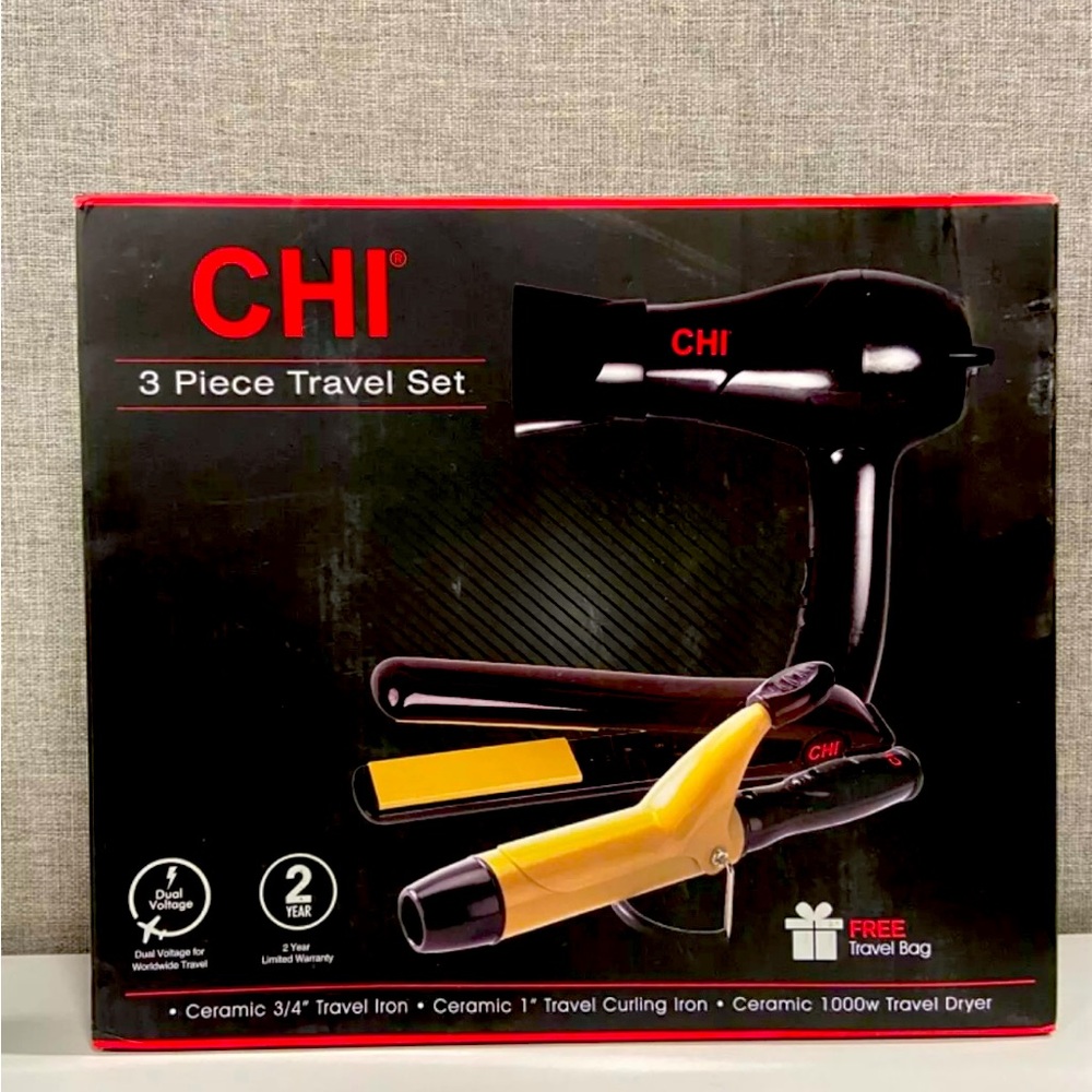 CHI tourmaline ceramic 3 piece travel set